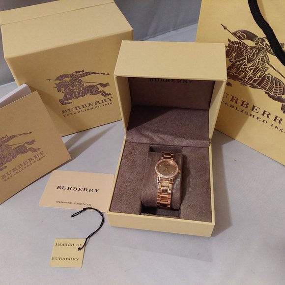 BURBERRY Diamond Rose Gold Watch - NEW! - Picture 4 of 16